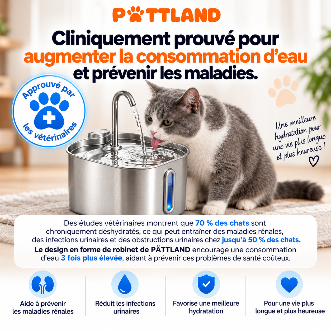 AquaFélin : Fontaine à Eau pour Chat